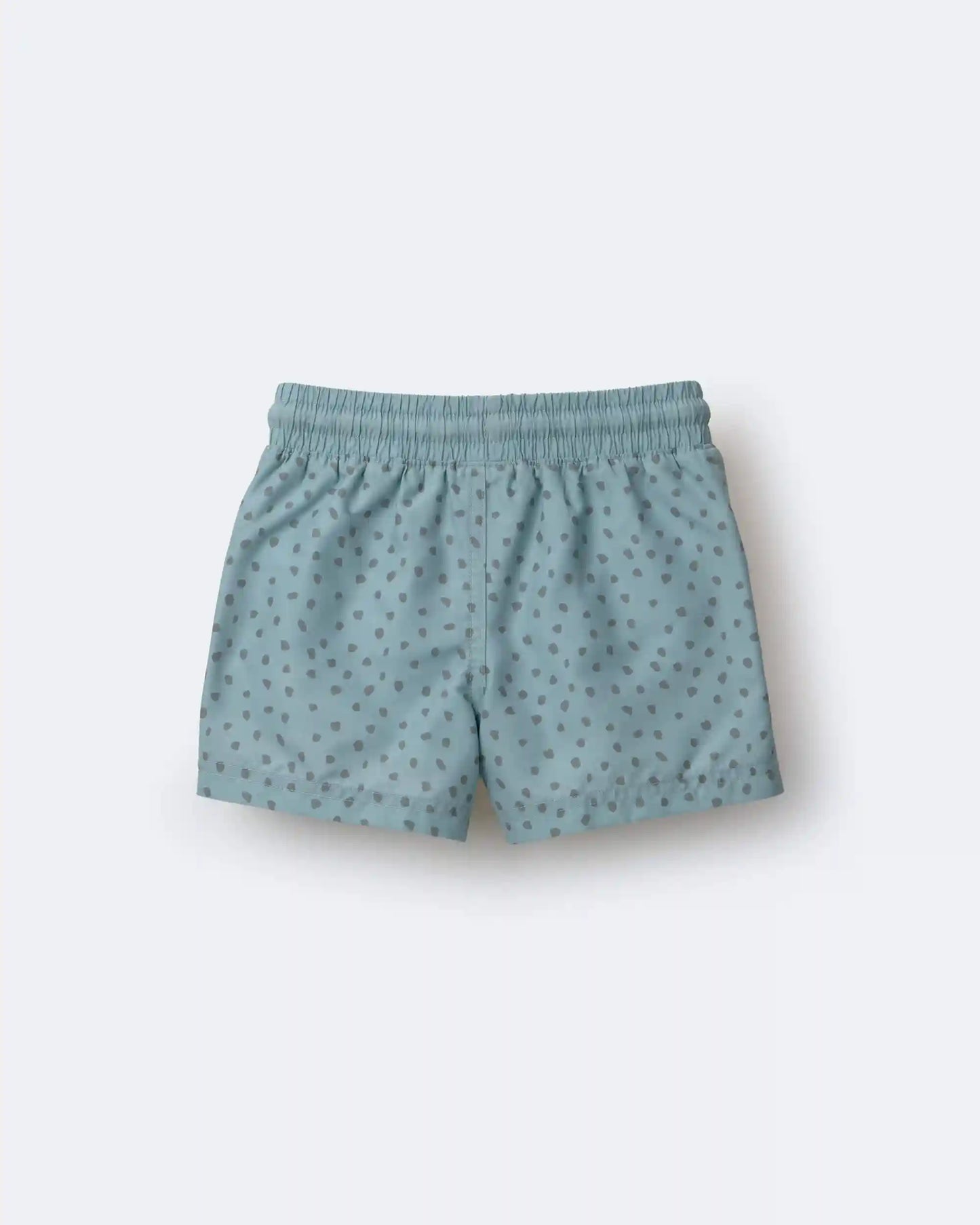 Toddler Boy Swim Trunk in Dot Print - Pale Blue