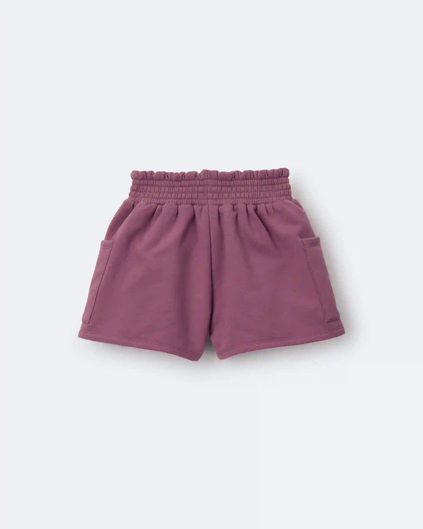 Toddler Girl Fleece Swing Shorts with Pockets - Burgundy