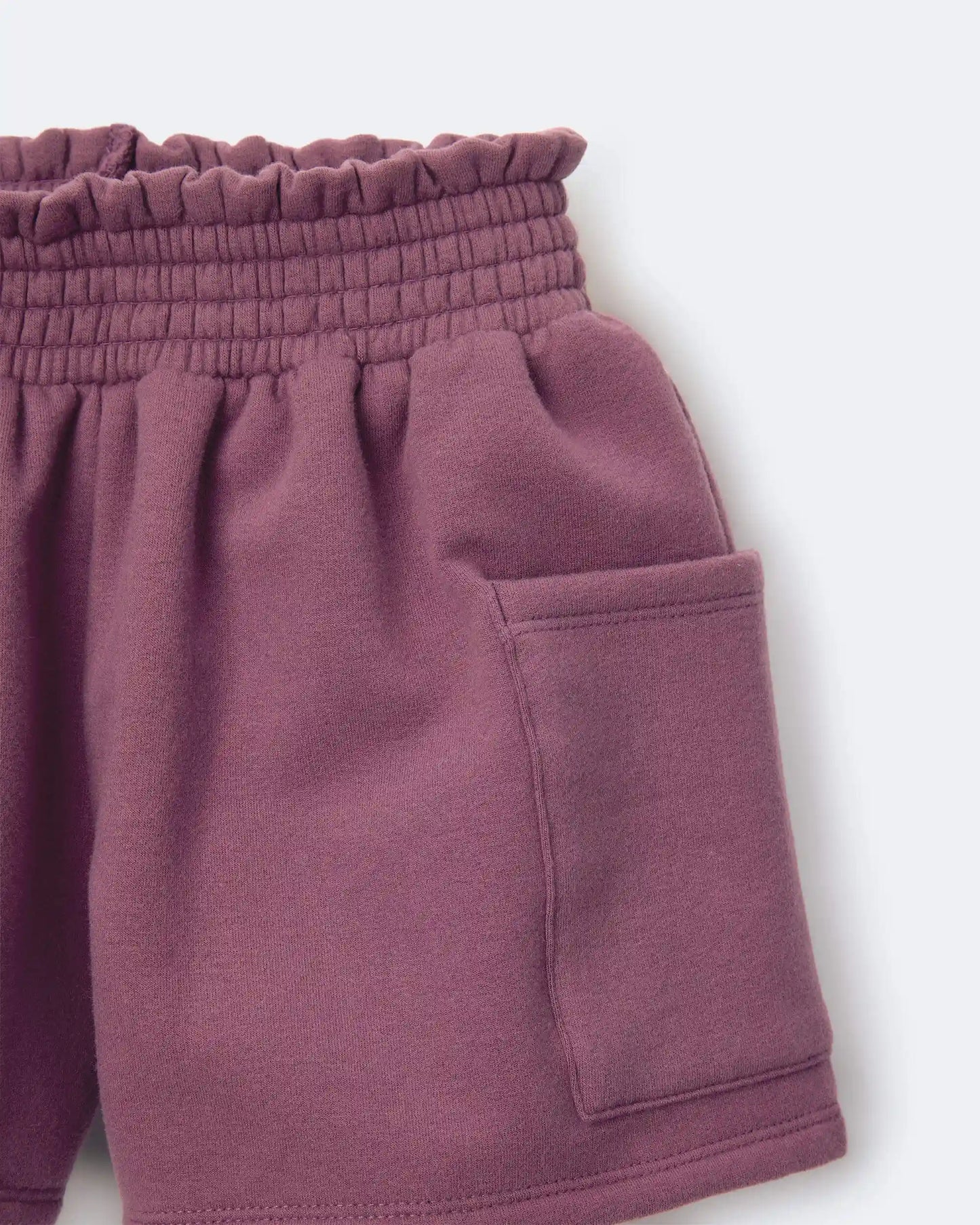 Toddler Girl Fleece Swing Shorts with Pockets - Burgundy