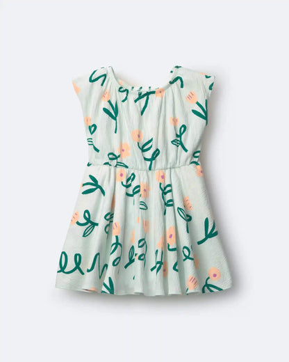Toddler Girl Avenue Twirl™ Dress in Floral Print - Light Green