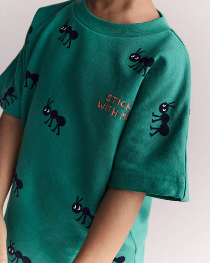 Toddler Boy 'Stick With Me' Dolman Tee - Dark Green