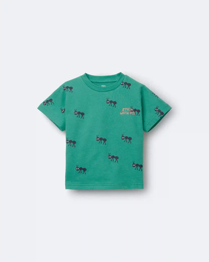 Toddler Boy 'Stick With Me' Dolman Tee - Dark Green