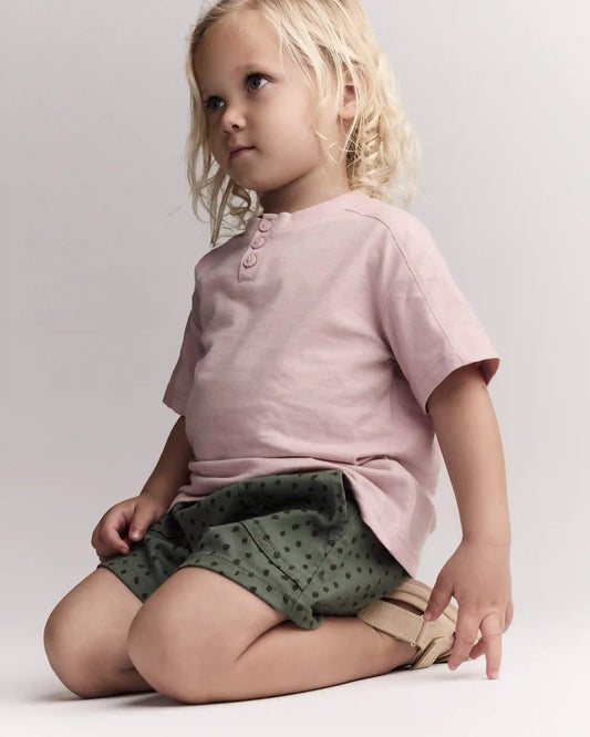 Toddler Henley Tee - Light Pink