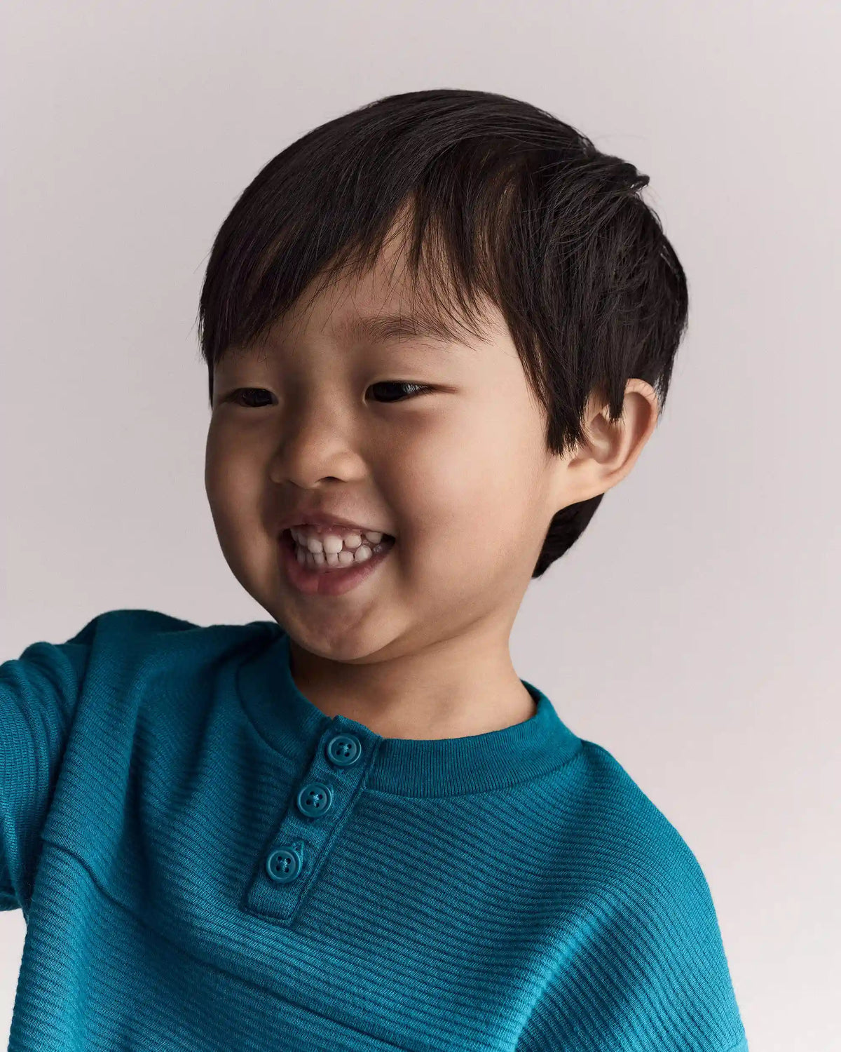 Toddler Boy Henley Tee - Teal