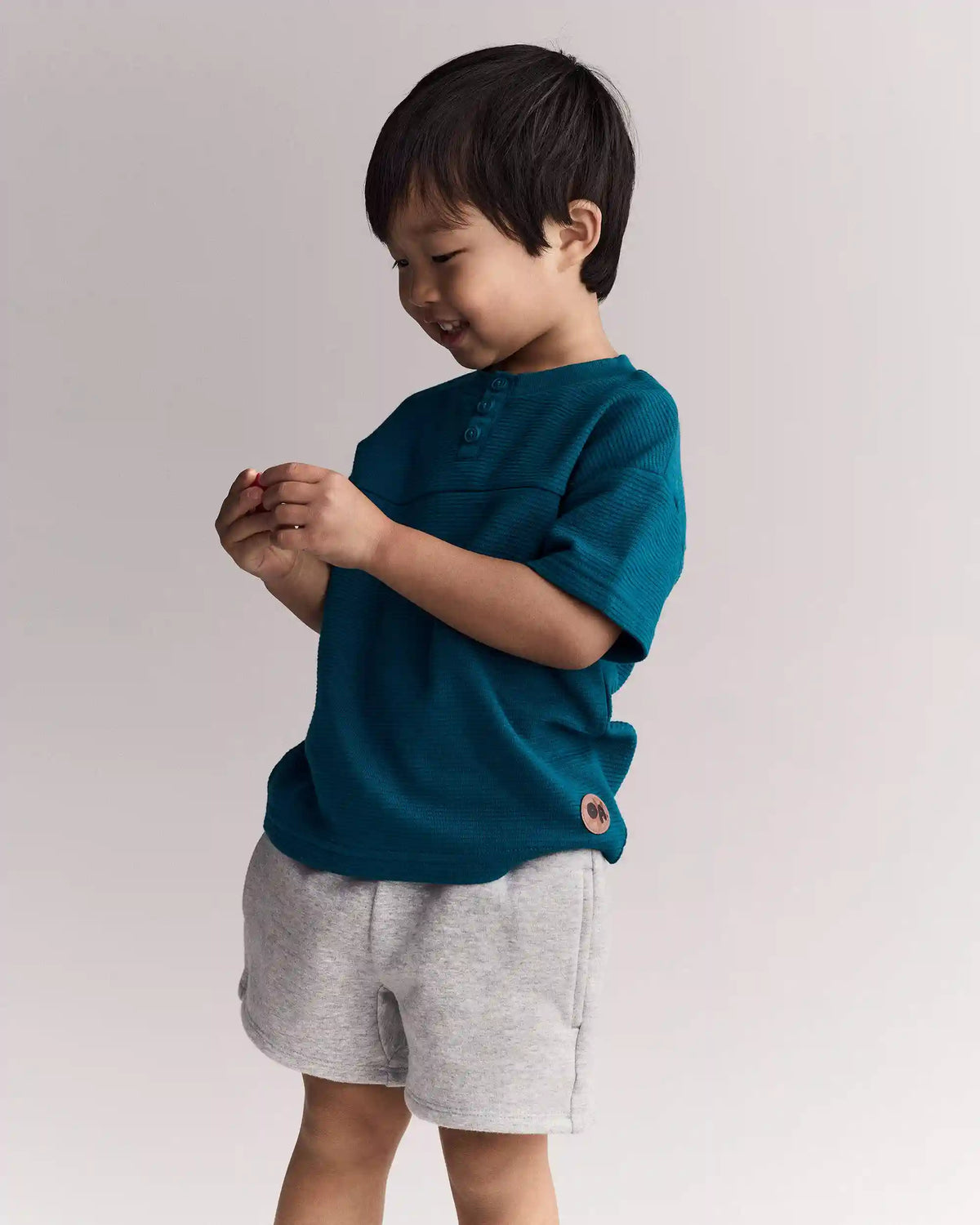 Toddler Boy Henley Tee - Teal