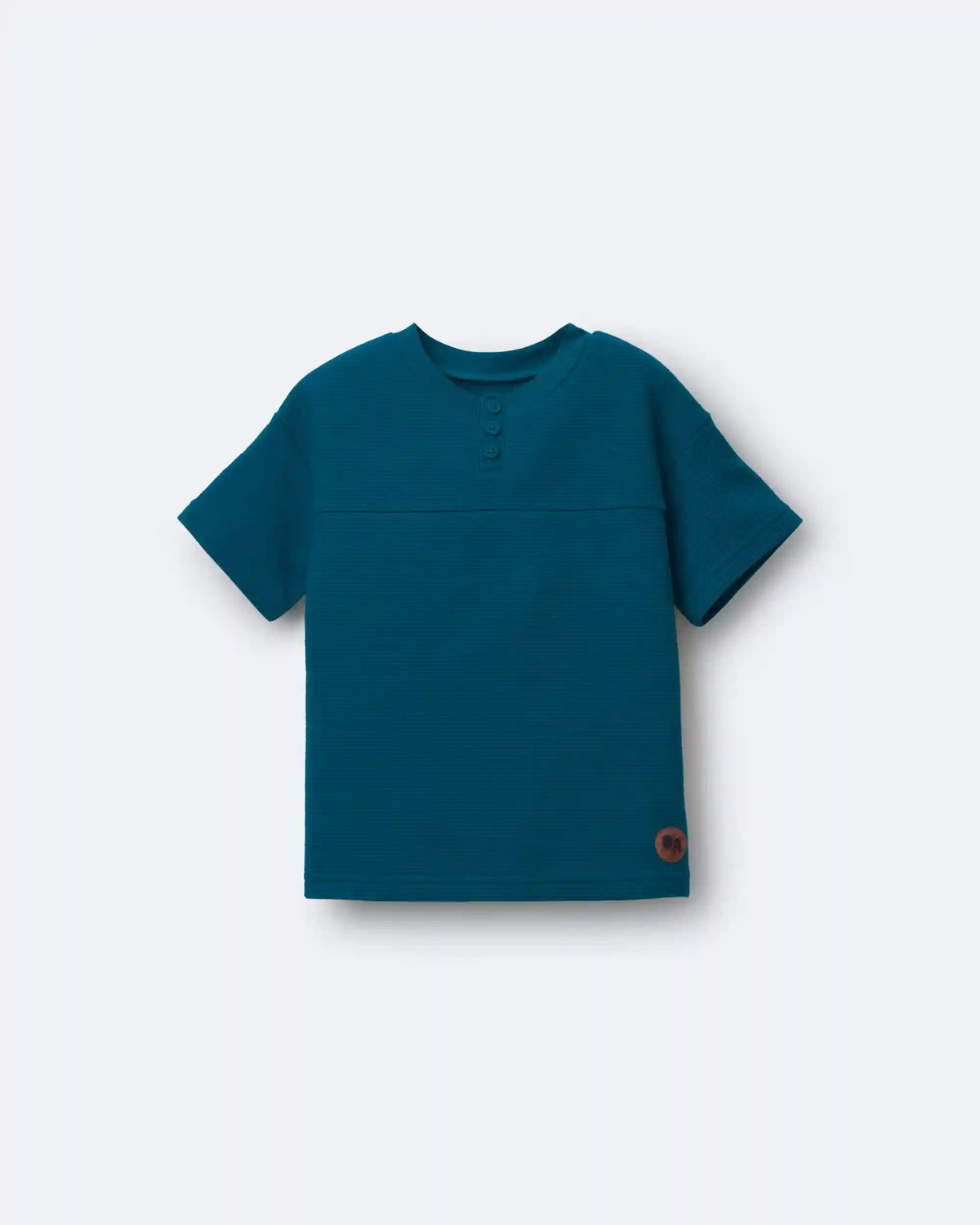 Toddler Boy Henley Tee - Teal