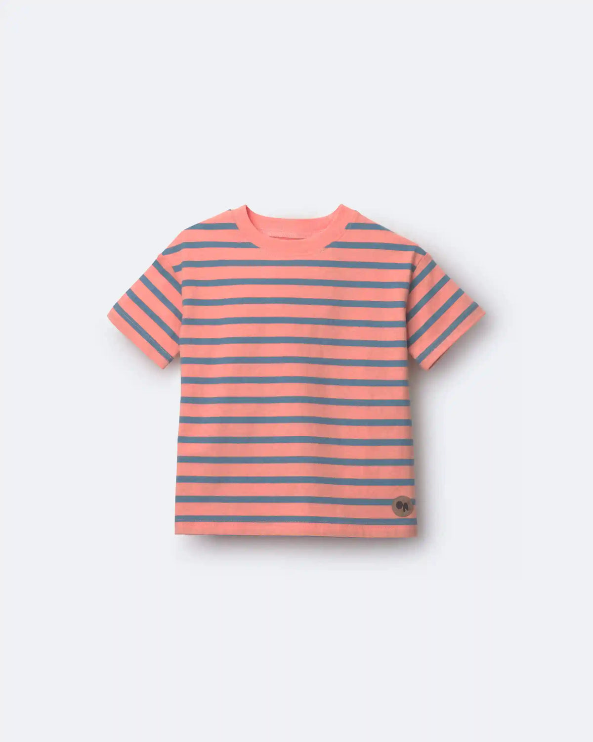 Toddler Boy Relaxed Tee in Stripes - Orange/Blue