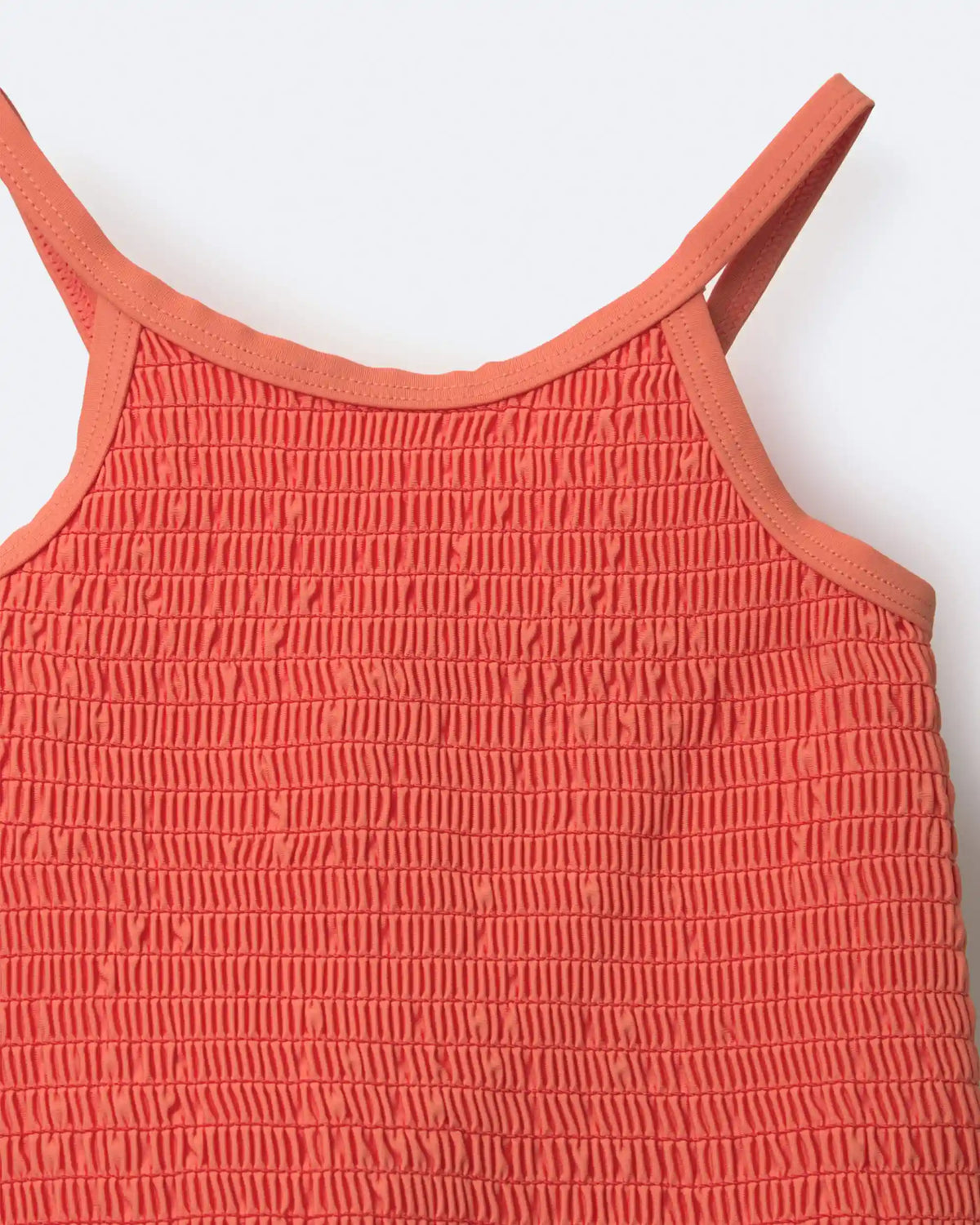Toddler Girl Smocked One-Piece Swimsuit - Orange