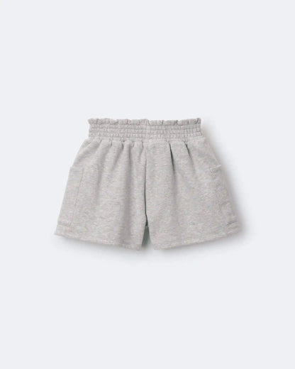 Toddler Girl Fleece Swing Shorts with Pockets - Heathered Grey