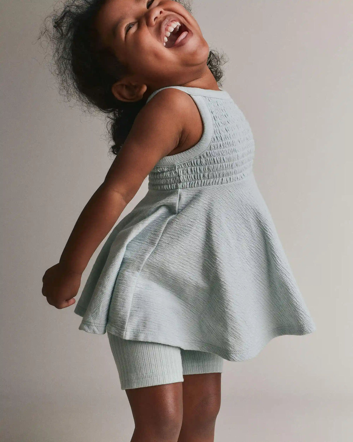 Toddler Girl Brooklyn Bike Shorts - Light Blue