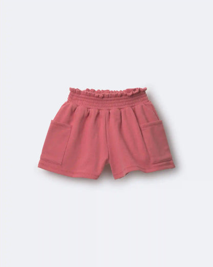 Toddler Girl Swing Shorts with Pockets - Rose