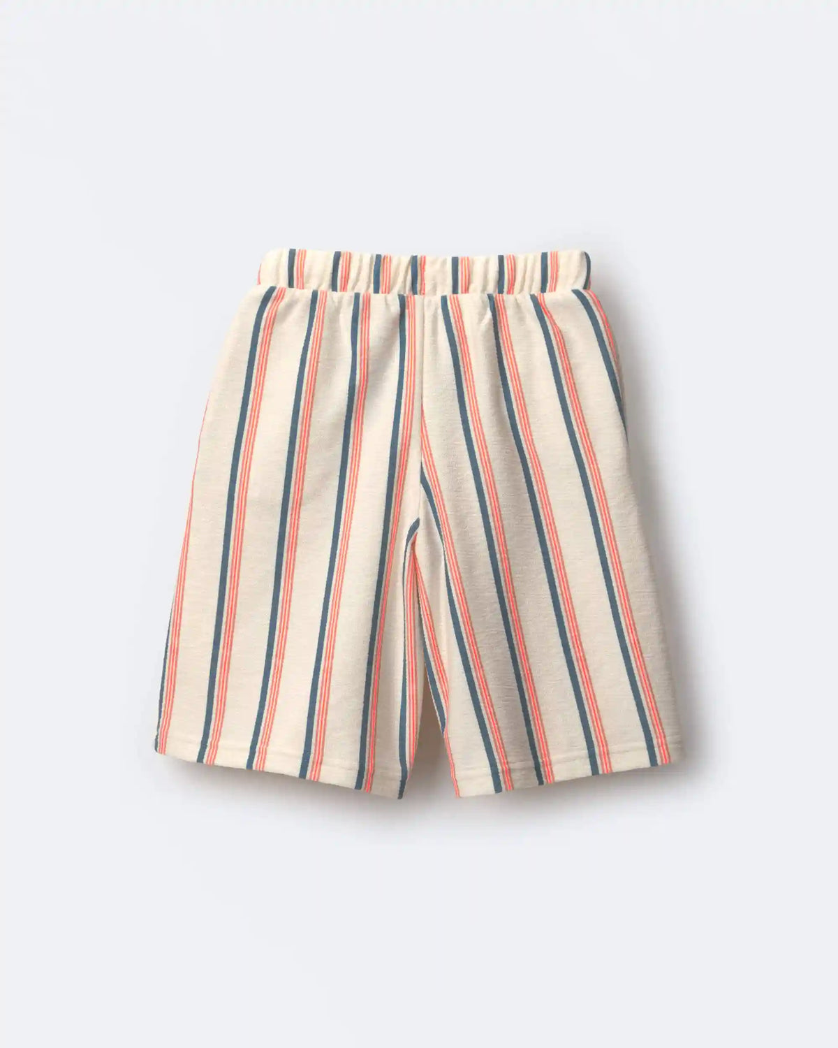 Toddler Girl Wide-Leg Capri Pant in Stripes - Cream