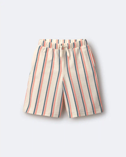 Toddler Girl Wide-Leg Capri Pant in Stripes - Cream