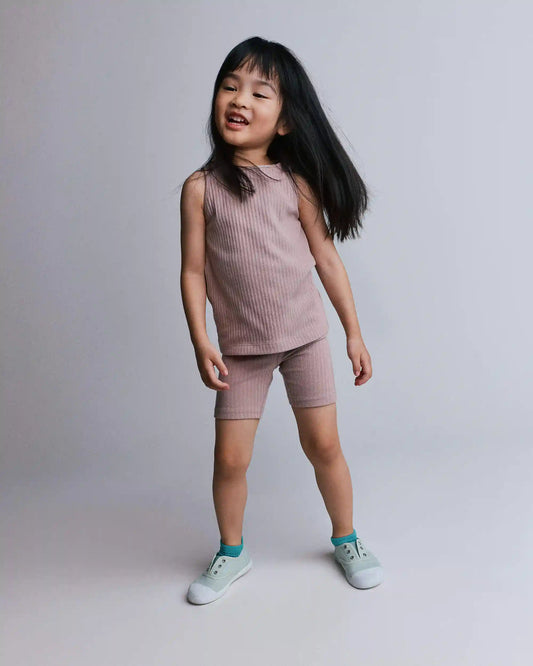 Toddler Girl Brooklyn Bike Shorts - Mauve