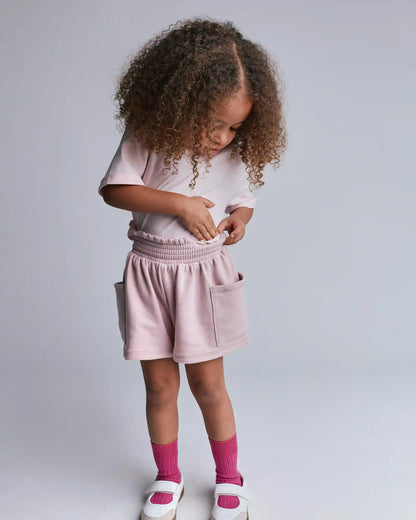 Toddler Girl Swing Shorts with Pockets - Rose