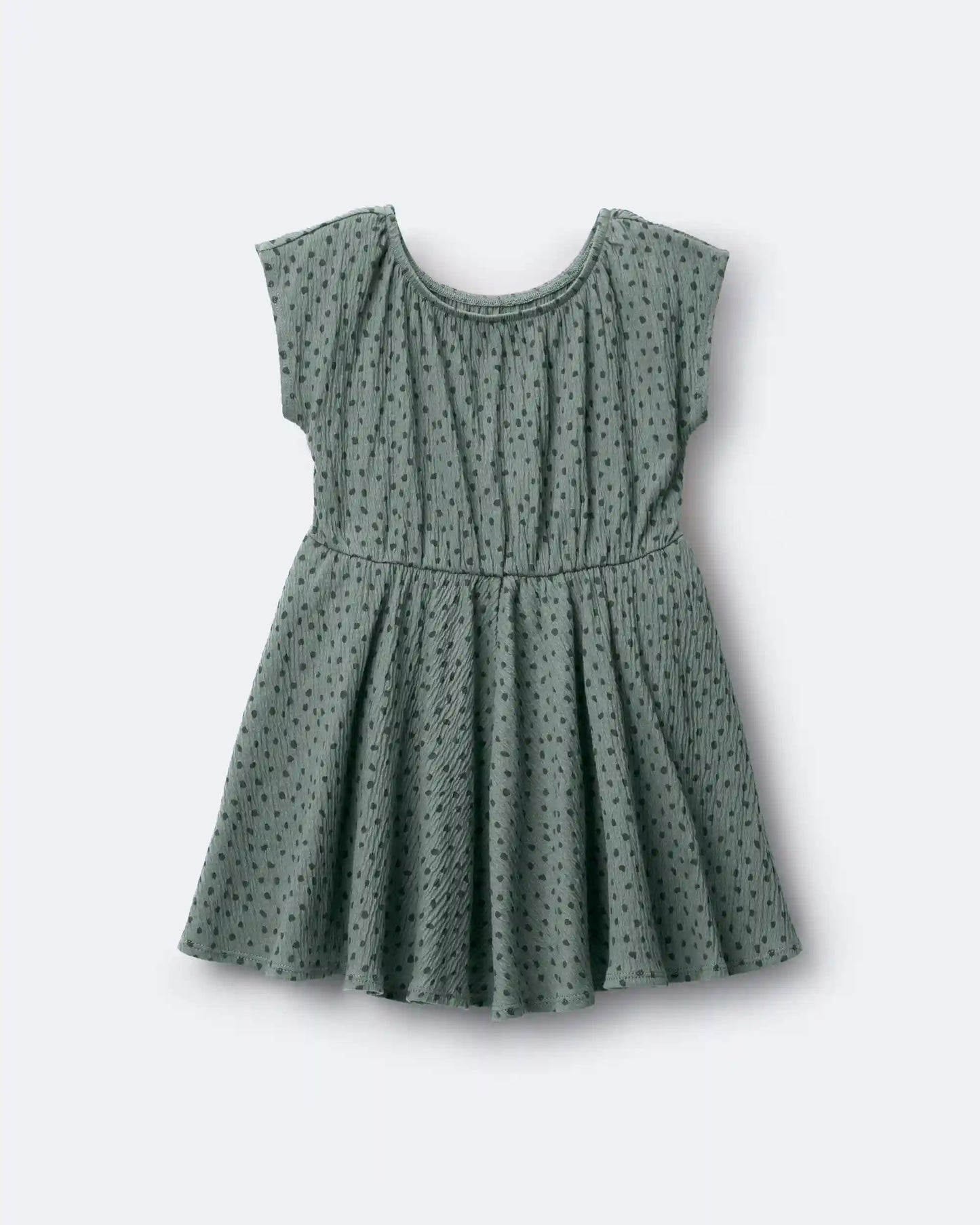 Toddler Girl Avenue Twirl™ Dress in Dot Print - Olive