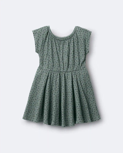 Toddler Girl Avenue Twirl™ Dress in Dot Print - Olive