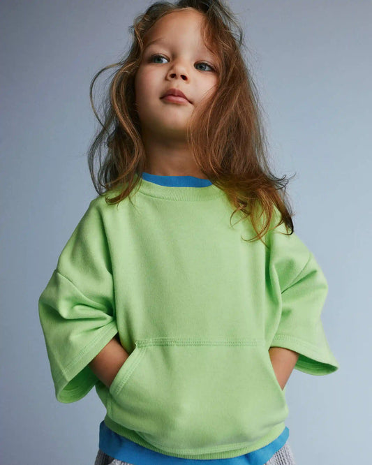 Toddler Breezy Top with Pocket - Lime Green