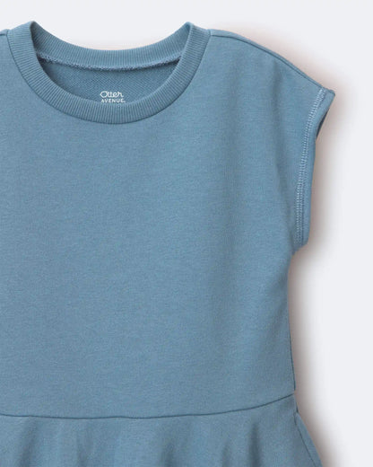 Toddler Girl French Terry Drop-Waist Dress - Blue