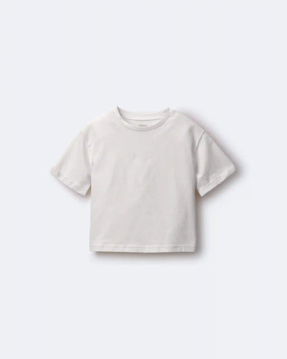 Toddler Rolled Cuff Tee - Cream