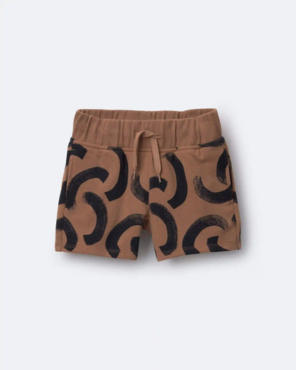 Toddler City Park™ Shorts in Abstract Print - Brown