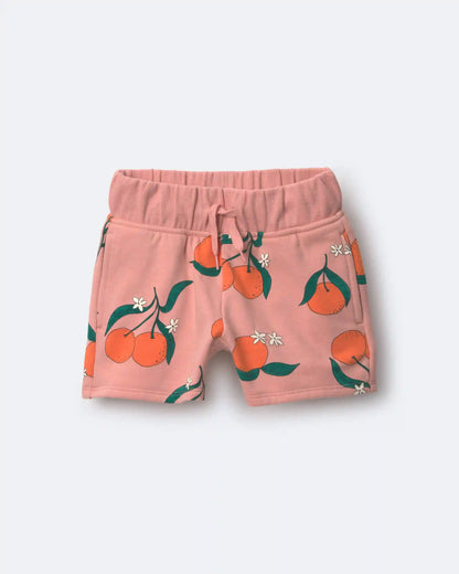 Toddler City Park™ Shorts in Clementine Grove Print - Light Pink