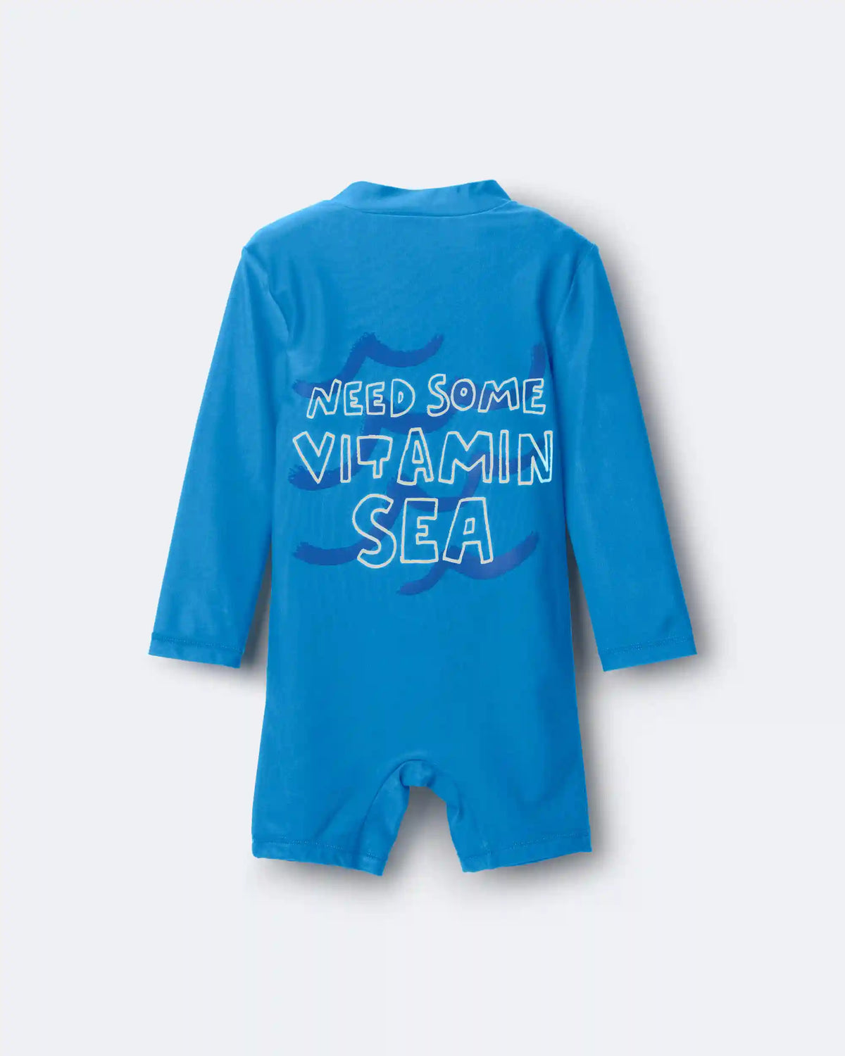 Toddler Boy 'Vitamin Sea' Long-Sleeve 1-Piece Rashguard - Turquoise