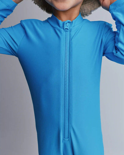 Toddler Boy 'Vitamin Sea' Long-Sleeve 1-Piece Rashguard - Turquoise