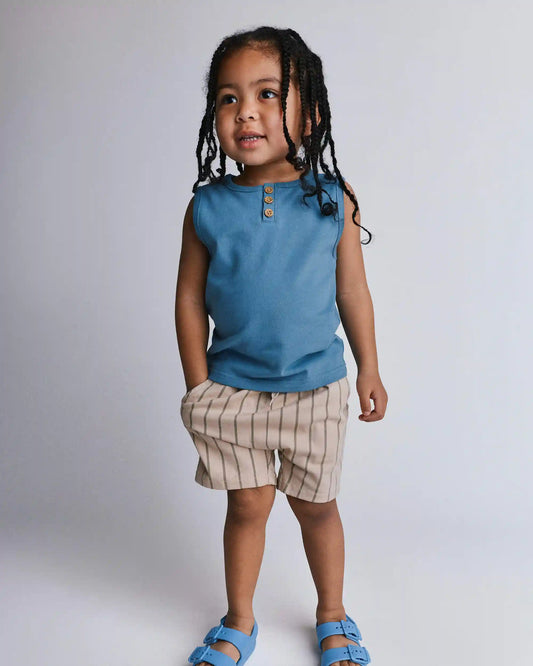 Toddler Henley Tank - Blue