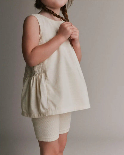Toddler Girl Brooklyn Bike Shorts - Cream