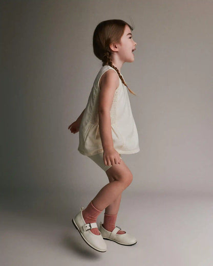 Toddler Girl Brooklyn Bike Shorts - Cream