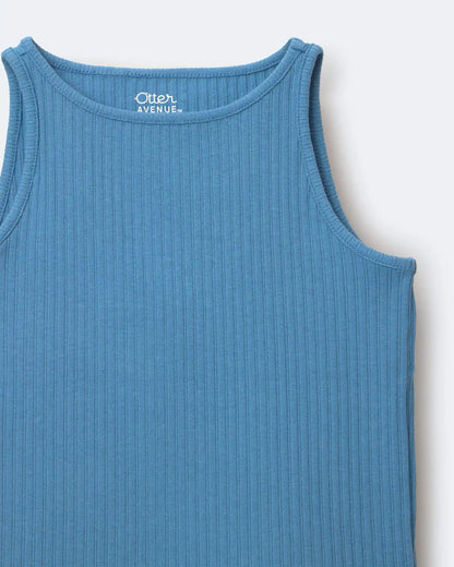 Toddler Girl Ribbed Playtime Tank Top - Blue