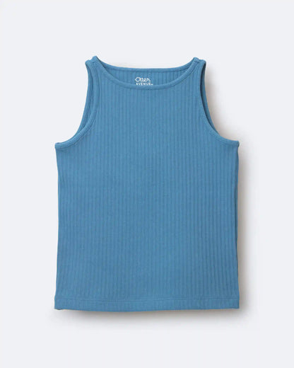 Toddler Girl Ribbed Playtime Tank Top - Blue