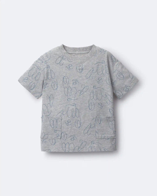 Toddler Otter Pocket Tee - Heather Grey