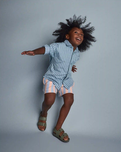 Toddler City Park™ Short in Stripes - Blue/Pink