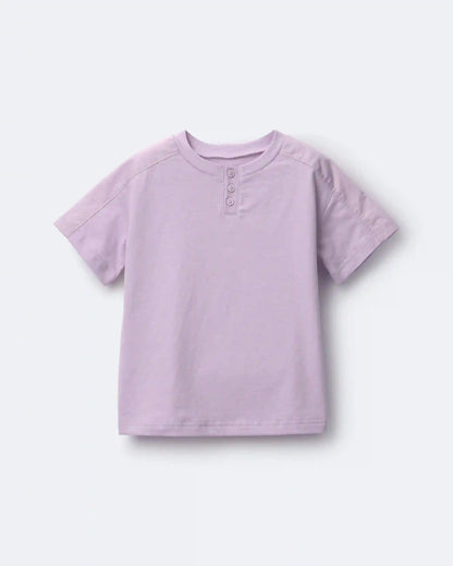 Toddler Henley Tee- Purple