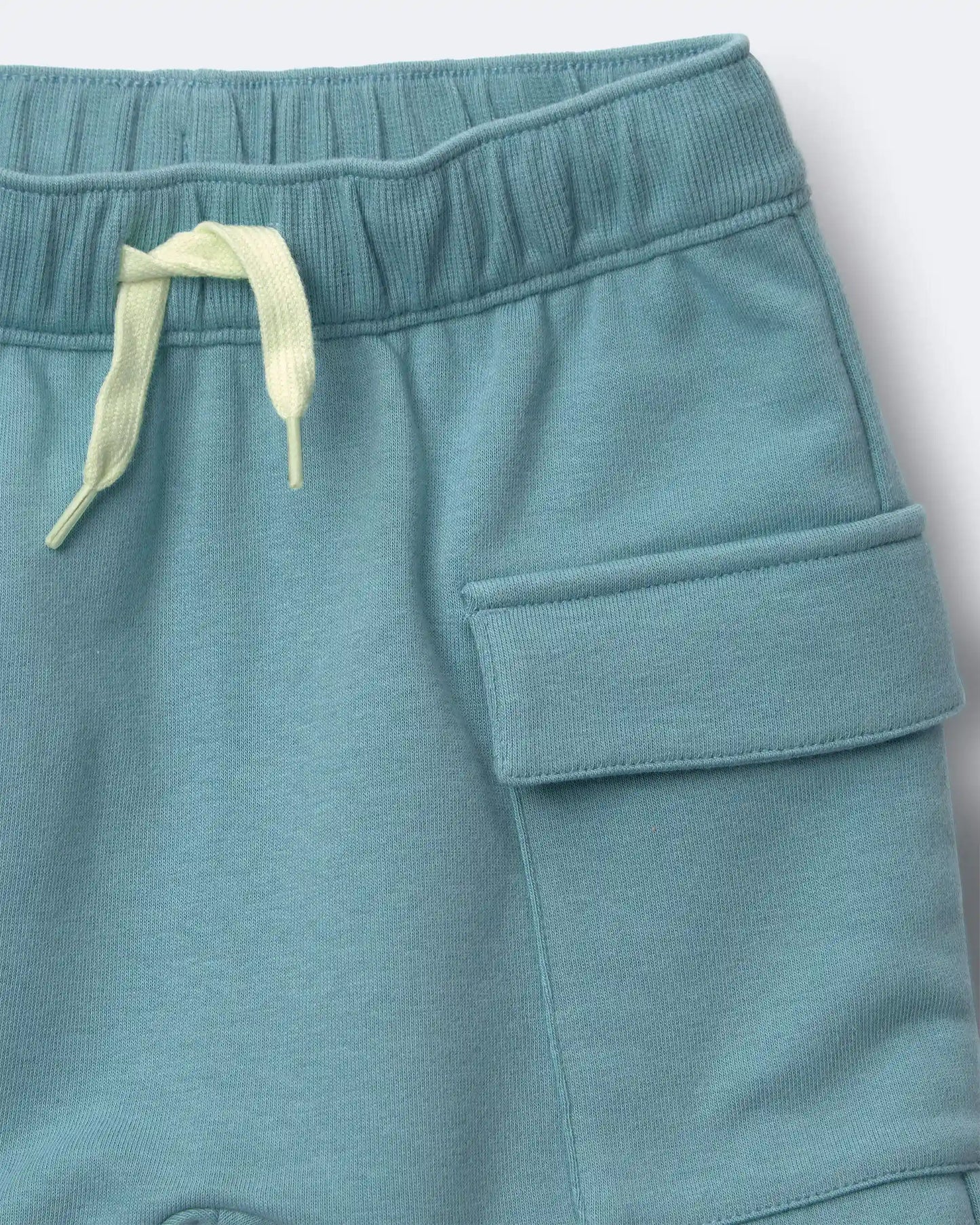 Toddler Boy French Terry Cargo Shorts - Teal
