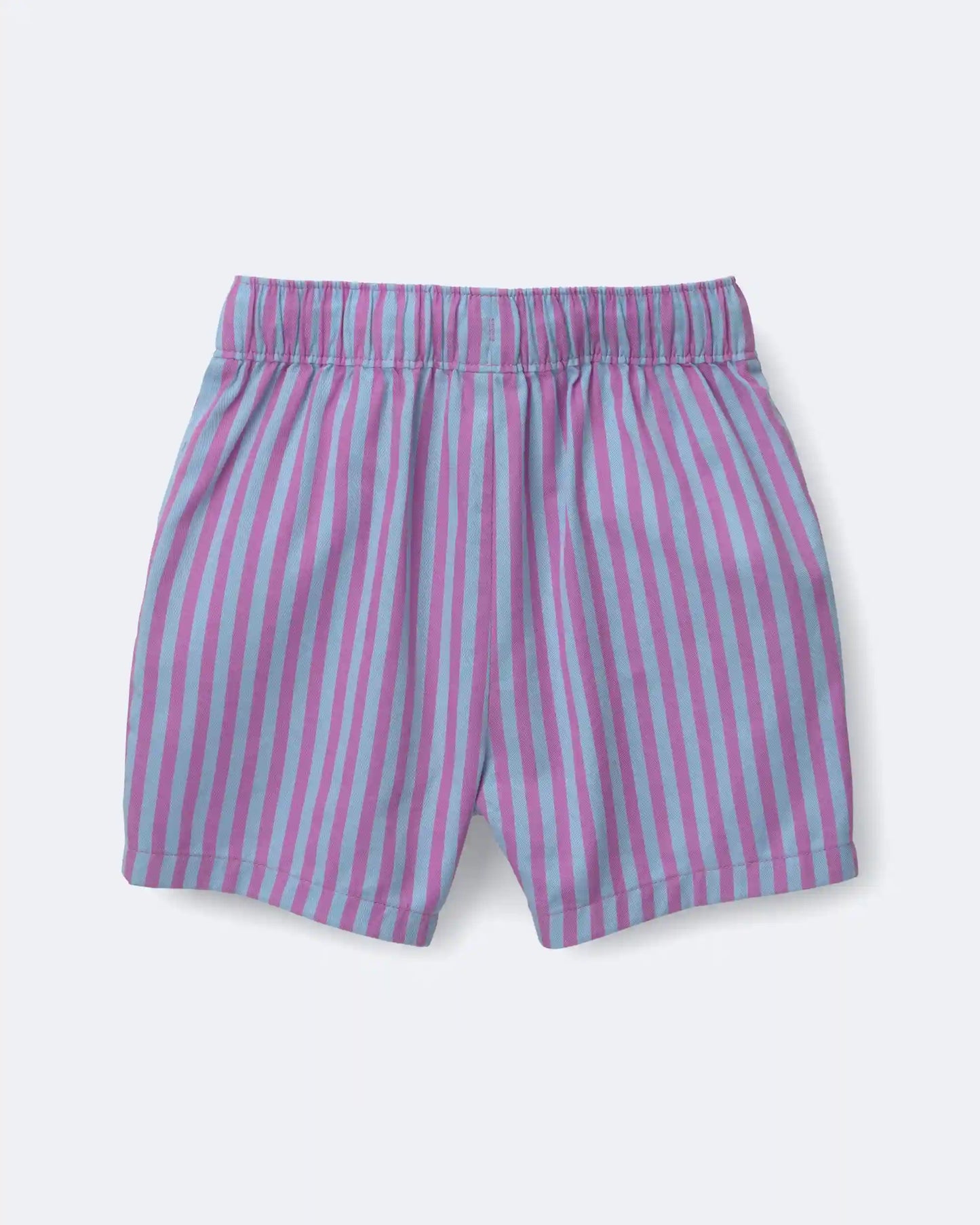 Toddler Boy Playground Shorts in Stripes - Blue/Purple