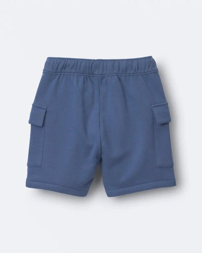 Toddler Boy French Terry Cargo Shorts - Slate Blue