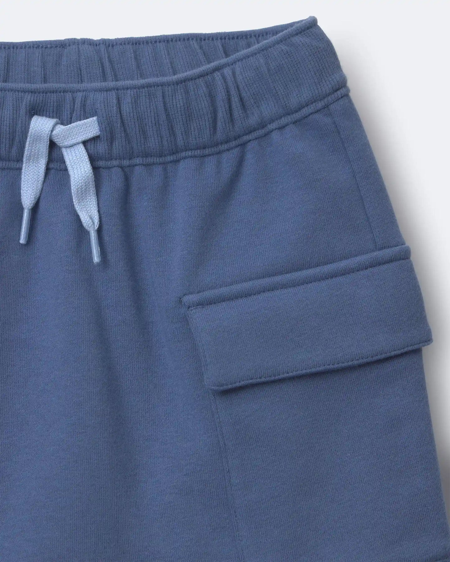 Toddler Boy French Terry Cargo Shorts - Slate Blue