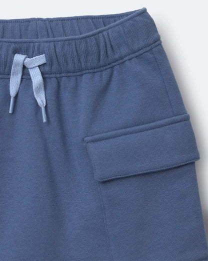 Toddler Boy French Terry Cargo Shorts - Slate Blue