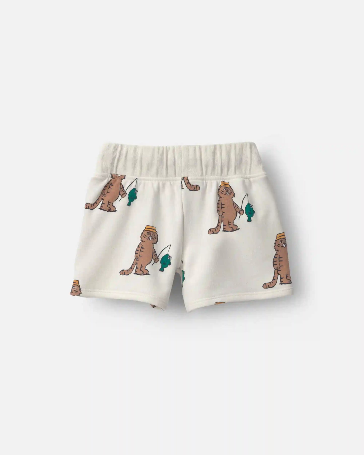 Toddler City Park™ Short in Fishing Tiger Print - Cream