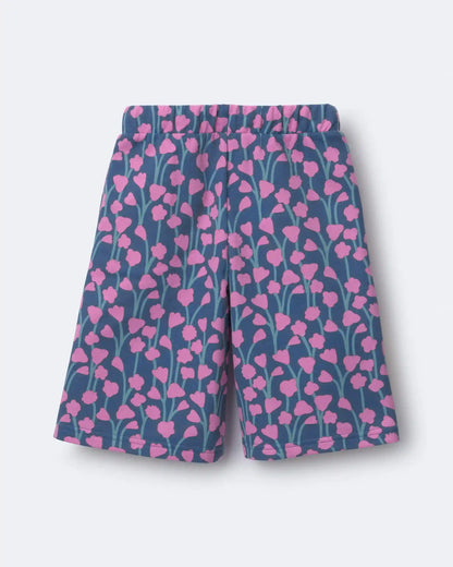 Toddler Girl Wide-Leg Pants in Wildflowers - Blue/Purple