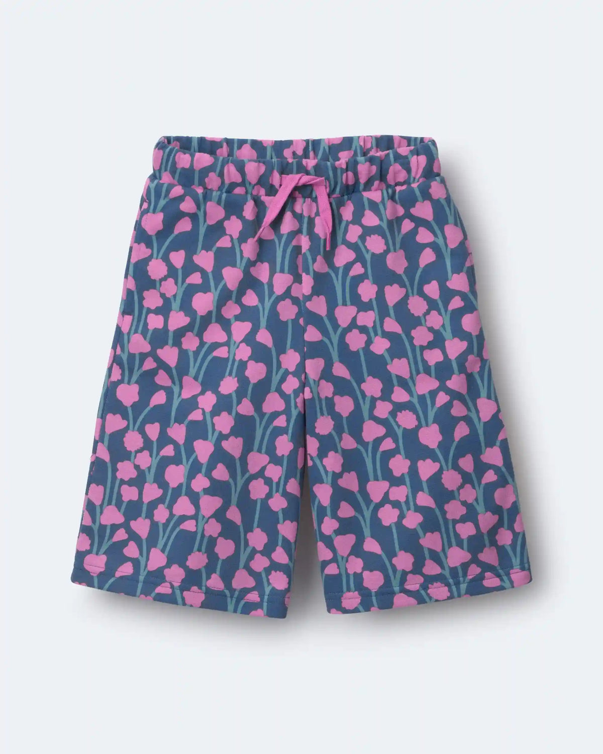 Toddler Girl Wide-Leg Pants in Wildflowers - Blue/Purple