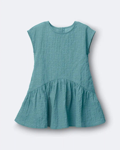 Toddler Girl Asymmetrical Drop-Waist Dress - Teal