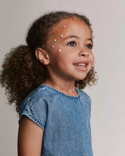 Toddler Girl Asymmetrical Drop-Waist Dress in Denim