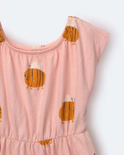 Toddler Girl Avenue Twirl™ Dress in Bee Print - Light Pink