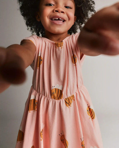 Toddler Girl Avenue Twirl™ Dress in Bee Print - Light Pink