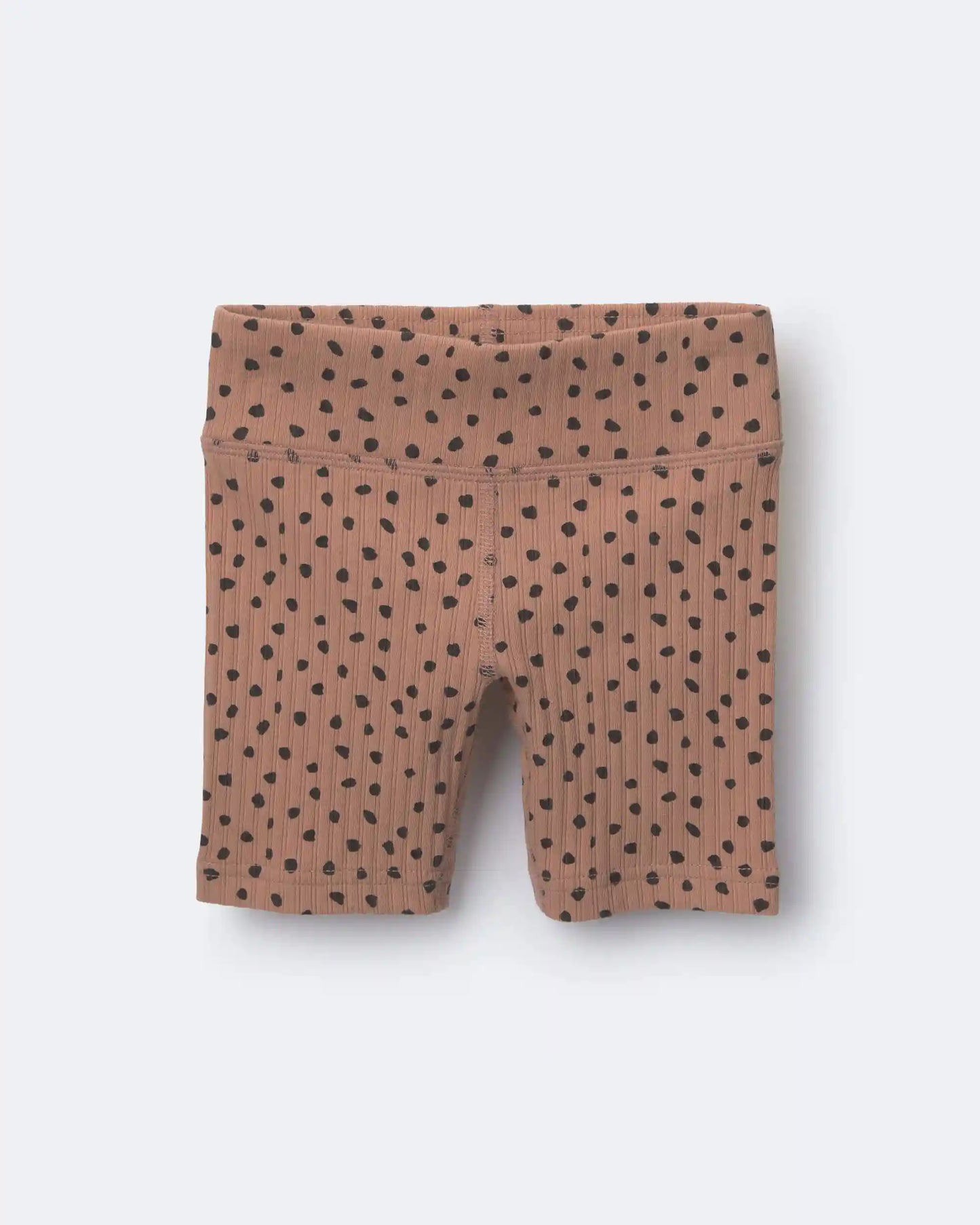 Toddler Girl Brooklyn Bike Shorts in Dot Print - Tan