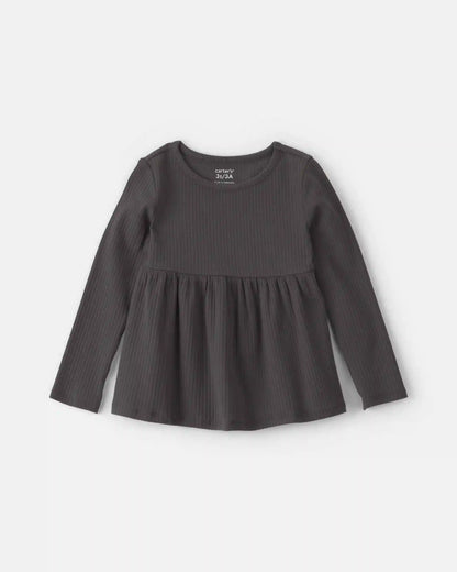 Toddler Girl Long-Sleeve Top - Black
